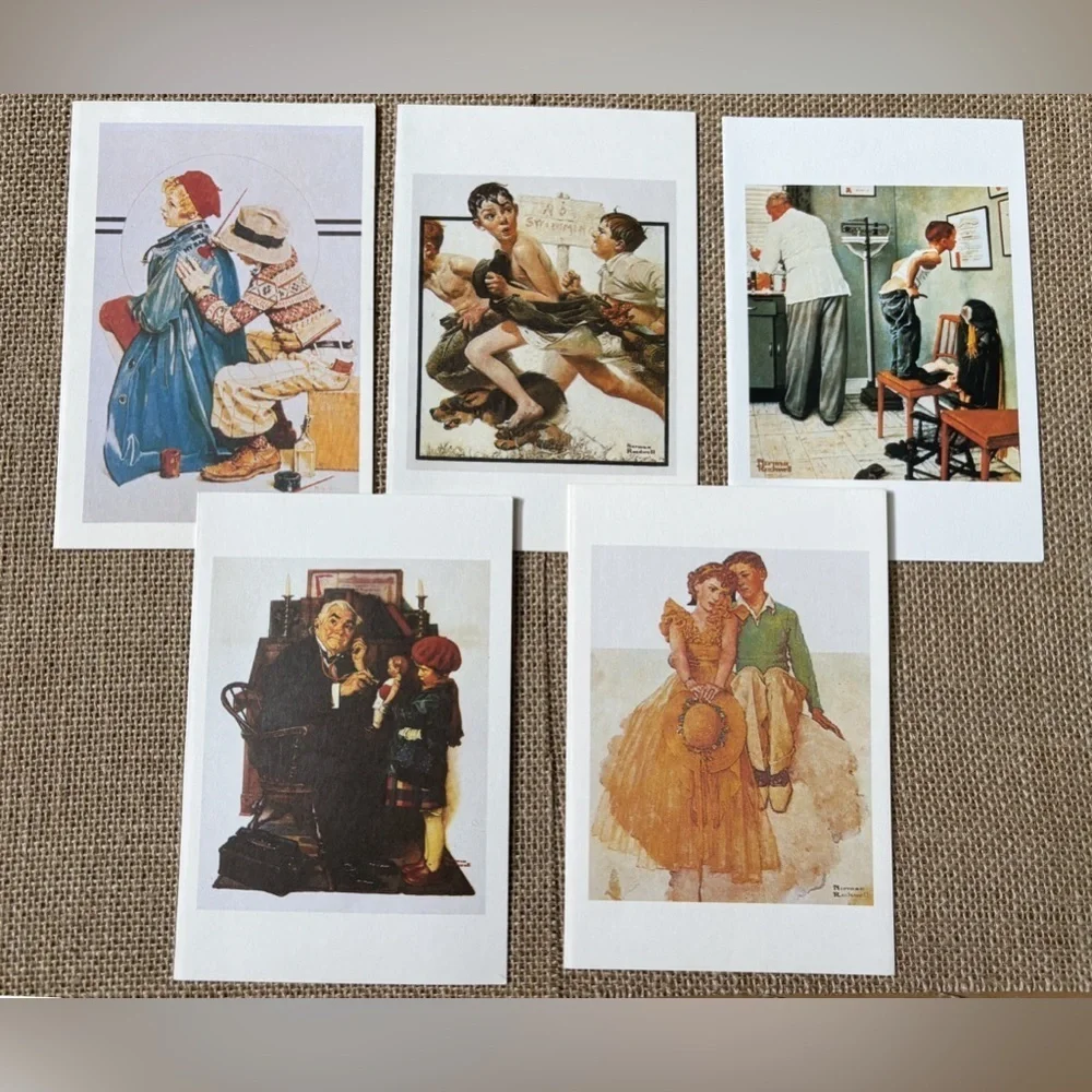 Vintage Norman Rockwell Paintings Note Card Set American Culture Nostalgia Core